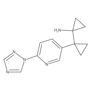 1-{1-[6-(1H-1,2,4-triazol-1-yl)pyridin-3-yl]cyclopropyl}cyclopropan-1-amine结构式