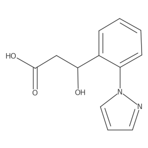 3-hydroxy-3-[2-(1H-pyrazol-1-yl)phenyl]propanoic acid Structure
