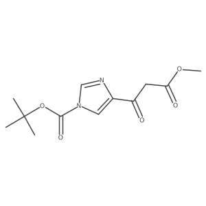 tert-butyl 4-(3-methoxy-3-oxopropanoyl)-1H-imidazole-1-carboxylate结构式