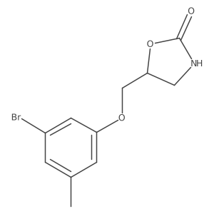 5-((3-Bromo-5-methylphenoxy)methyl)oxazolidin-2-one Structure