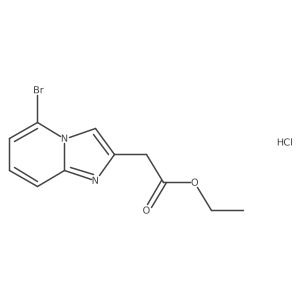 Ethyl 2-(5-bromoimidazo[1,2-a]pyridin-2-yl)acetate hydrochloride结构式