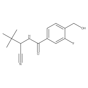 N-(1-Cyano-2,2-dimethylpropyl)-3-fluoro-4-(hydroxymethyl)benzamide Structure