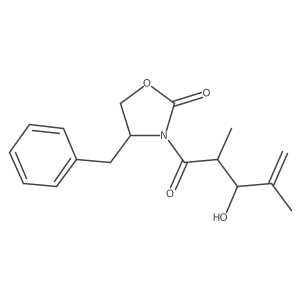 (4S)-3-[(2S,3S)-3-Hydroxy-2,4-dimethyl-1-oxo-4-penten-1-yl]-4-(phenylmethyl)-2-oxazolidinone Structure
