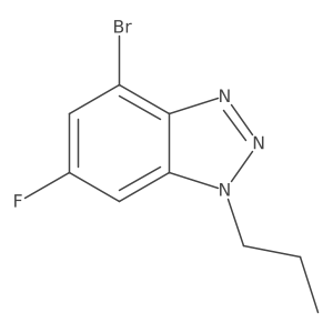 4-bromo-6-fluoro-1-propyl-1H-1,2,3-benzotriazole Structure