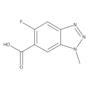 5-fluoro-1-methyl-1H-1,2,3-benzotriazole-6-carboxylic acid Structure