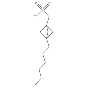 [3-(4-Methoxybutyl)-1-bicyclo[1.1.1]pentanyl]methanesulfonyl chloride结构式