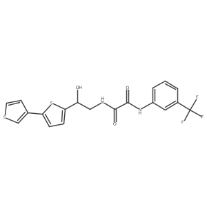 N1-(2-([2,3'-bithiophen]-5-yl)-2-hydroxyethyl)-N2-(3-(trifluoromethyl)phenyl)oxalamide Structure