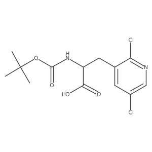 2-{[(Tert-butoxy)carbonyl]amino}-3-(2,5-dichloropyridin-3-yl)propanoic acid结构式