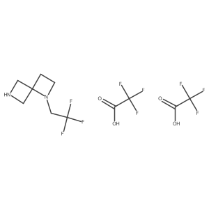 1-(2,2,2-Trifluoroethyl)-1,6-diazaspiro[3.3]heptane; bis(trifluoroacetic acid)结构式