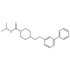 4-{[(6-phenylpyrimidin-4-yl)oxy]methyl}-N-(propan-2-yl)piperidine-1-carboxamide Structure