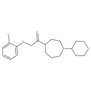 2-(2-Fluorophenoxy)-1-[4-(thian-4-yl)-1,4-diazepan-1-yl]ethan-1-one结构式