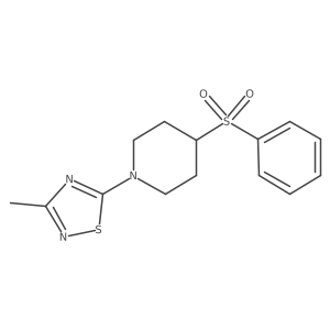 4-(Benzenesulfonyl)-1-(3-methyl-1,2,4-thiadiazol-5-yl)piperidine结构式