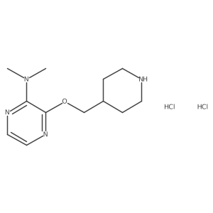 N,N-Dimethyl-3-(piperidin-4-ylmethoxy)pyrazin-2-amine;dihydrochloride Structure