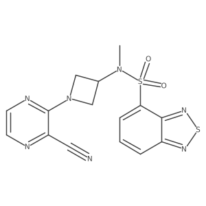 N-[1-(3-cyanopyrazin-2-yl)azetidin-3-yl]-N-methyl-2,1,3-benzothiadiazole-4-sulfonamide结构式