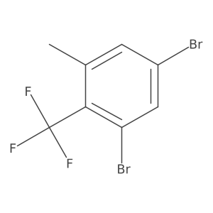 1,5-Dibromo-3-methyl-2-(trifluoromethyl)benzene结构式