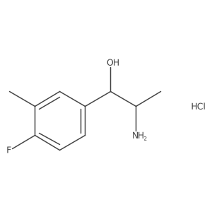 2-Amino-1-(4-fluoro-3-methylphenyl)propan-1-ol hydrochloride结构式