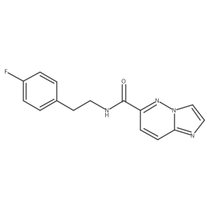 N-[2-(4-fluorophenyl)ethyl]imidazo[1,2-b]pyridazine-6-carboxamide结构式