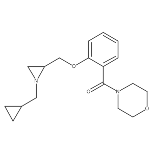 4-(2-{[1-(Cyclopropylmethyl)aziridin-2-yl]methoxy}benzoyl)morpholine结构式
