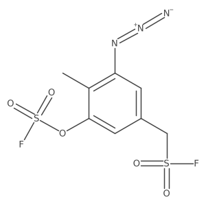 {3-Azido-5-[(fluorosulfonyl)oxy]-4-methylphenyl}methanesulfonyl fluoride Structure