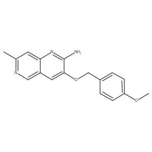 3-((4-Methoxybenzyl)oxy)-7-methyl-1,6-naphthyridin-2-amine结构式