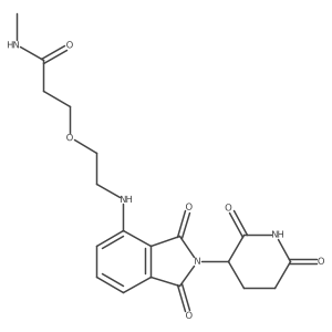 3-[2-[[2-(2,6-dioxo-3-piperidyl)-1,3-dioxo-isoindolin-4-yl]amino]ethoxy]-N-methyl-propanamide Structure