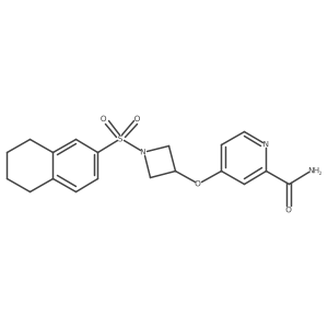 4-{[1-(5,6,7,8-Tetrahydronaphthalene-2-sulfonyl)azetidin-3-yl]oxy}pyridine-2-carboxamide结构式