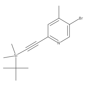 5-Bromo-2-((tert-butyldimethylsilyl)ethynyl)-4-methylpyridine结构式