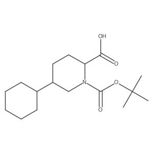 rac-(2R,5S)-1-[(tert-butoxy)carbonyl]-5-cyclohexylpiperidine-2-carboxylic acid结构式