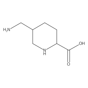 5-(Aminomethyl)piperidine-2-carboxylic acid结构式