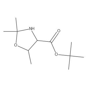 Tert-butyl 2,2,5-trimethyl-1,3-oxazolidine-4-carboxylate结构式
