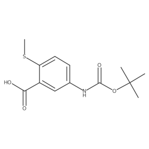 5-{[(Tert-butoxy)carbonyl]amino}-2-(methylsulfanyl)benzoic acid Structure