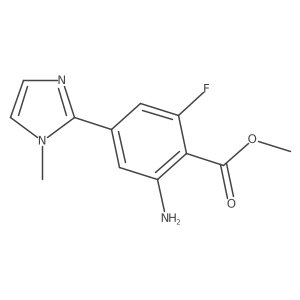 methyl 2-amino-6-fluoro-4-(1-methyl-1H-imidazol-2-yl)benzoate结构式
