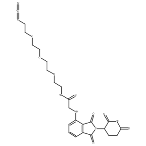 N-[2-[2-[2-(2-azidoethoxy)ethoxy]ethoxy]ethyl]-2-[[2-(2,6-dioxo-3-piperidyl)-1,3-dioxo-isoindolin-4-yl]amino]acetamide Structure