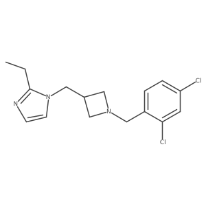 1-({1-[(2,4-dichlorophenyl)methyl]azetidin-3-yl}methyl)-2-ethyl-1H-imidazole结构式