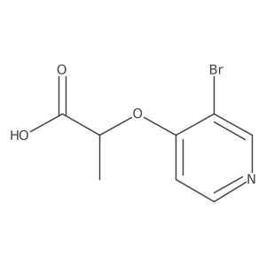 2-((3-Bromopyridin-4-yl)oxy)propanoic acid Structure