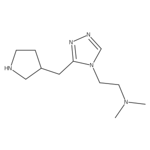 dimethyl(2-{3-[(pyrrolidin-3-yl)methyl]-4H-1,2,4-triazol-4-yl}ethyl)amine Structure