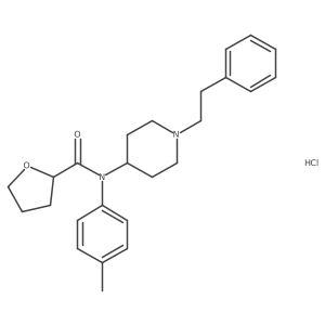 N-(1-phenethylpiperidin-4-yl)-N-(p-tolyl)tetrahydrofuran-2-carboxamide,monohydrochloride Structure