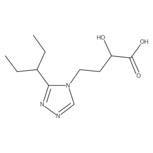 2-hydroxy-4-[3-(pentan-3-yl)-4H-1,2,4-triazol-4-yl]butanoic acid结构式