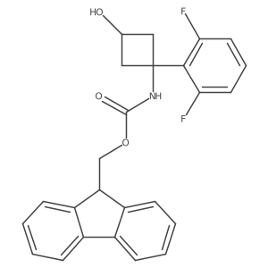 (9H-fluoren-9-yl)methyl N-[(1s,3s)-1-(2,6-difluorophenyl)-3-hydroxycyclobutyl]carbamate Structure