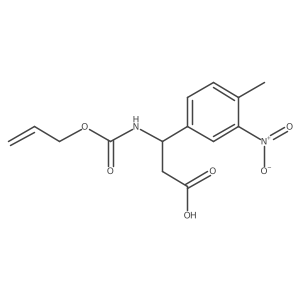 3-(4-Methyl-3-nitrophenyl)-3-{[(prop-2-en-1-yloxy)carbonyl]amino}propanoic acid结构式