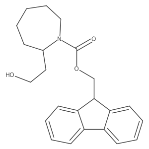 (9H-fluoren-9-yl)methyl 2-(2-hydroxyethyl)azepane-1-carboxylate结构式