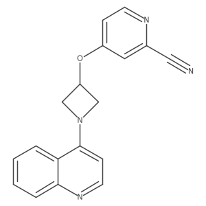 4-{[1-(Quinolin-4-yl)azetidin-3-yl]oxy}pyridine-2-carbonitrile结构式