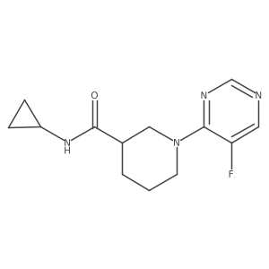 N-cyclopropyl-1-(5-fluoropyrimidin-4-yl)piperidine-3-carboxamide Structure
