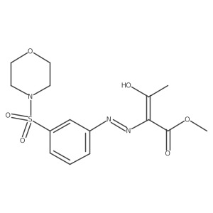 (E)-methyl 2-(2-(3-(morpholinosulfonyl)phenyl)hydrazono)-3-oxobutanoate结构式