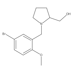 (1-(5-Bromo-2-methoxybenzyl)pyrrolidin-2-yl)methanol结构式