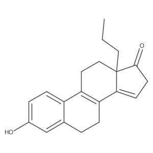 Gona-1,3,5(10),8,14-pentaen-17-one, 3-hydroxy-13-propyl- Structure
