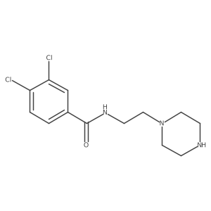 3,4-dichloro-N-(2-piperazin-1-ylethyl)benzamide结构式