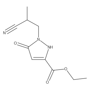 Ethyl 1-(2-cyanopropyl)-5-hydroxy-1H-pyrazole-3-carboxylate Structure