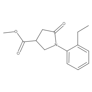Methyl 1-(2-ethylphenyl)-5-oxo-3-pyrrolidinecarboxylate结构式