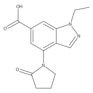 1-Ethyl-4-(2-oxo-1-pyrrolidinyl)-1h-indazole-6-carboxylic acid Structure